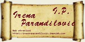 Irena Parandilović vizit kartica